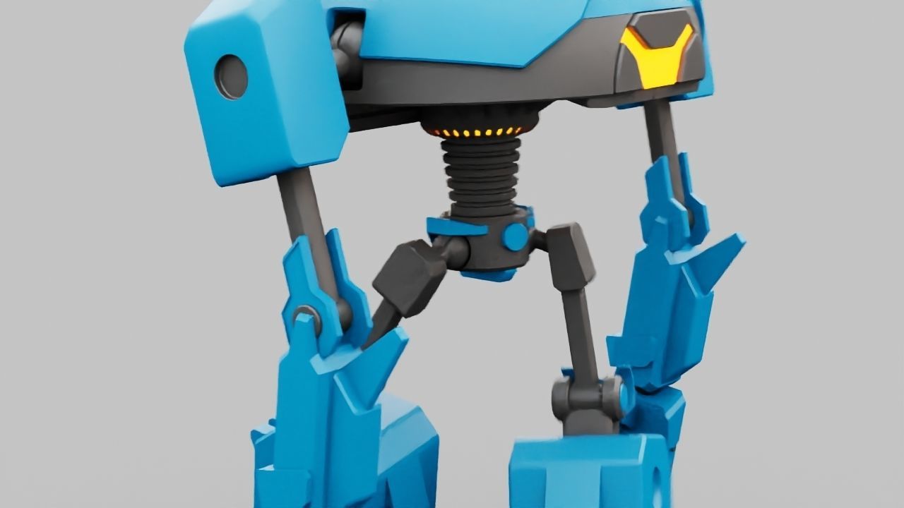 TOON BOT rigged - animated character 3D model_3