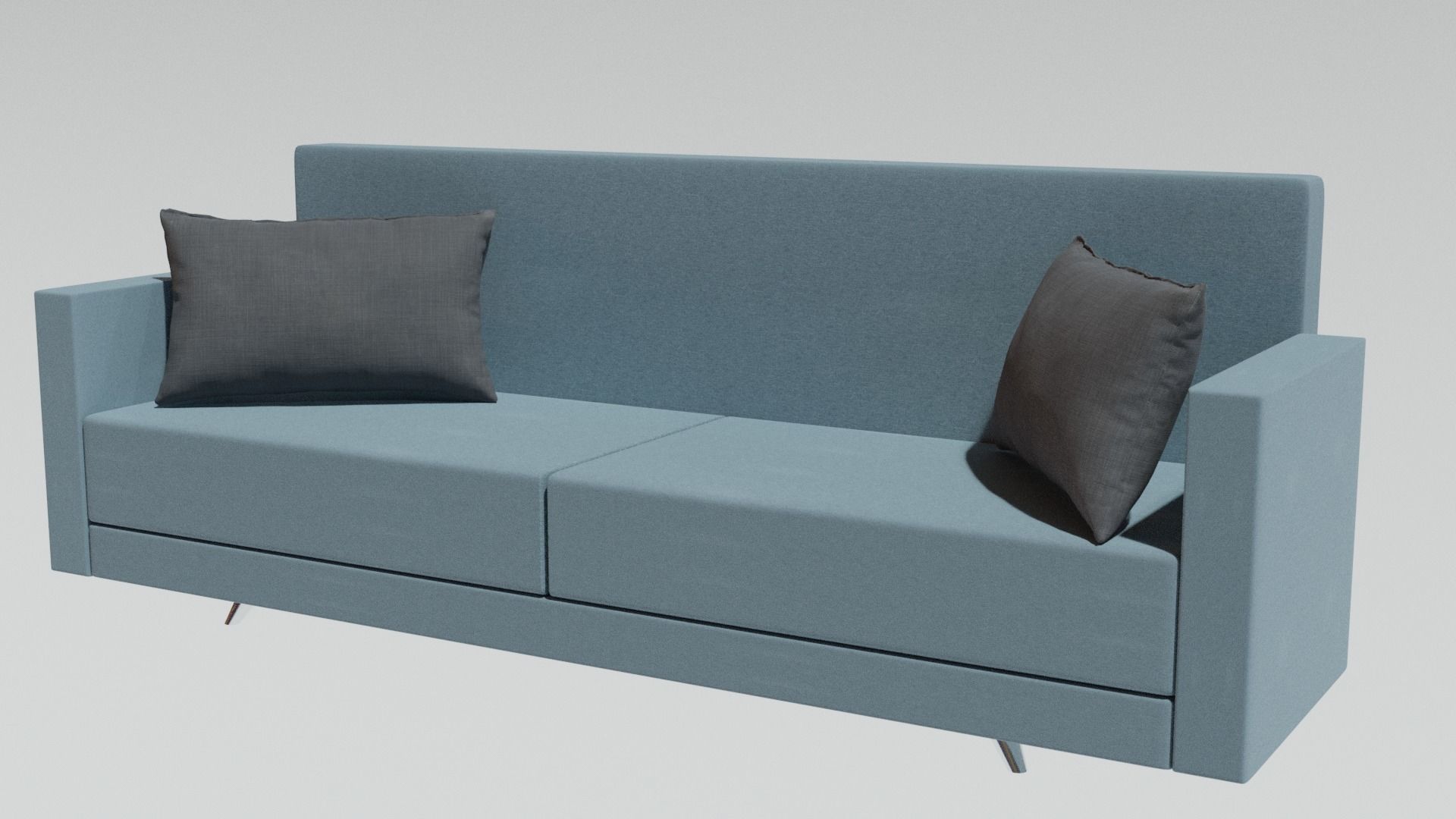 Modern sofa Low-poly 3D model_2