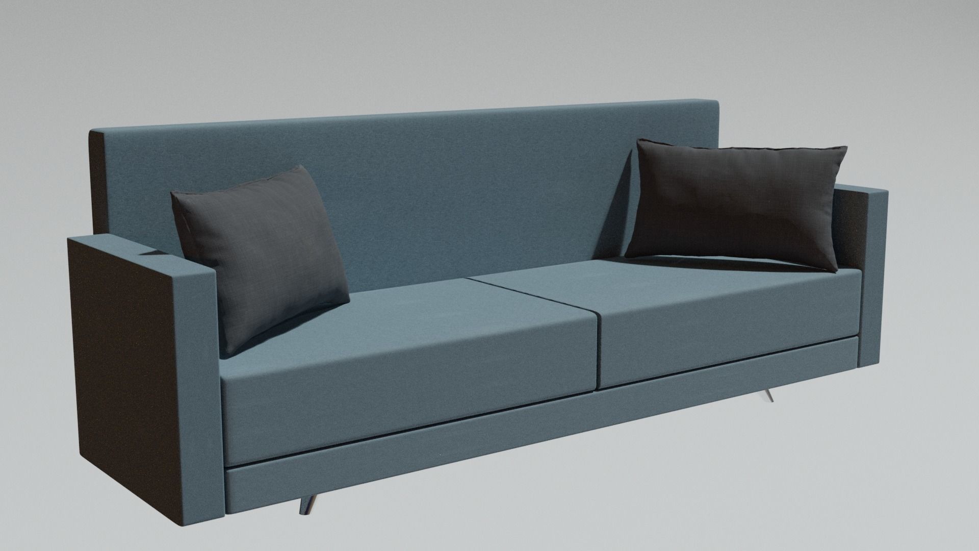 Modern sofa Low-poly 3D model_1