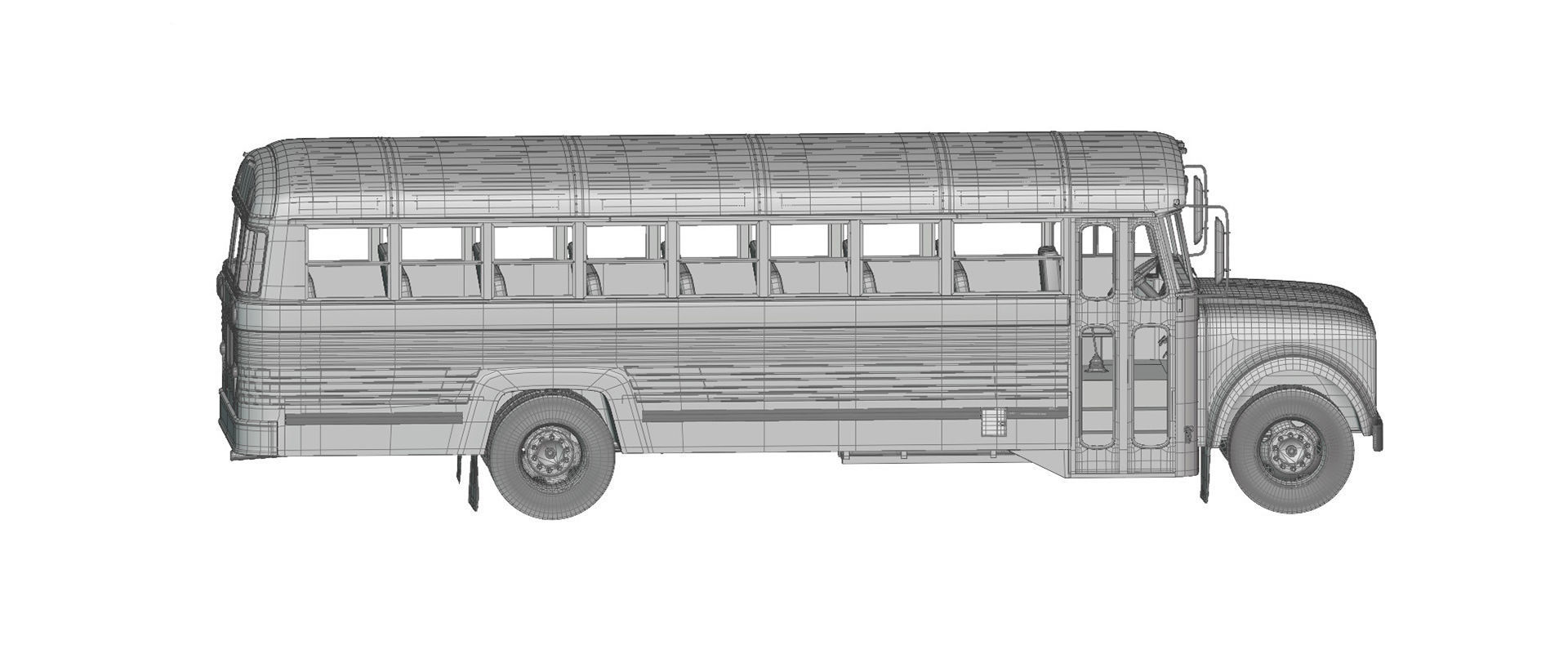 School Bus Superior C50 3D model_24
