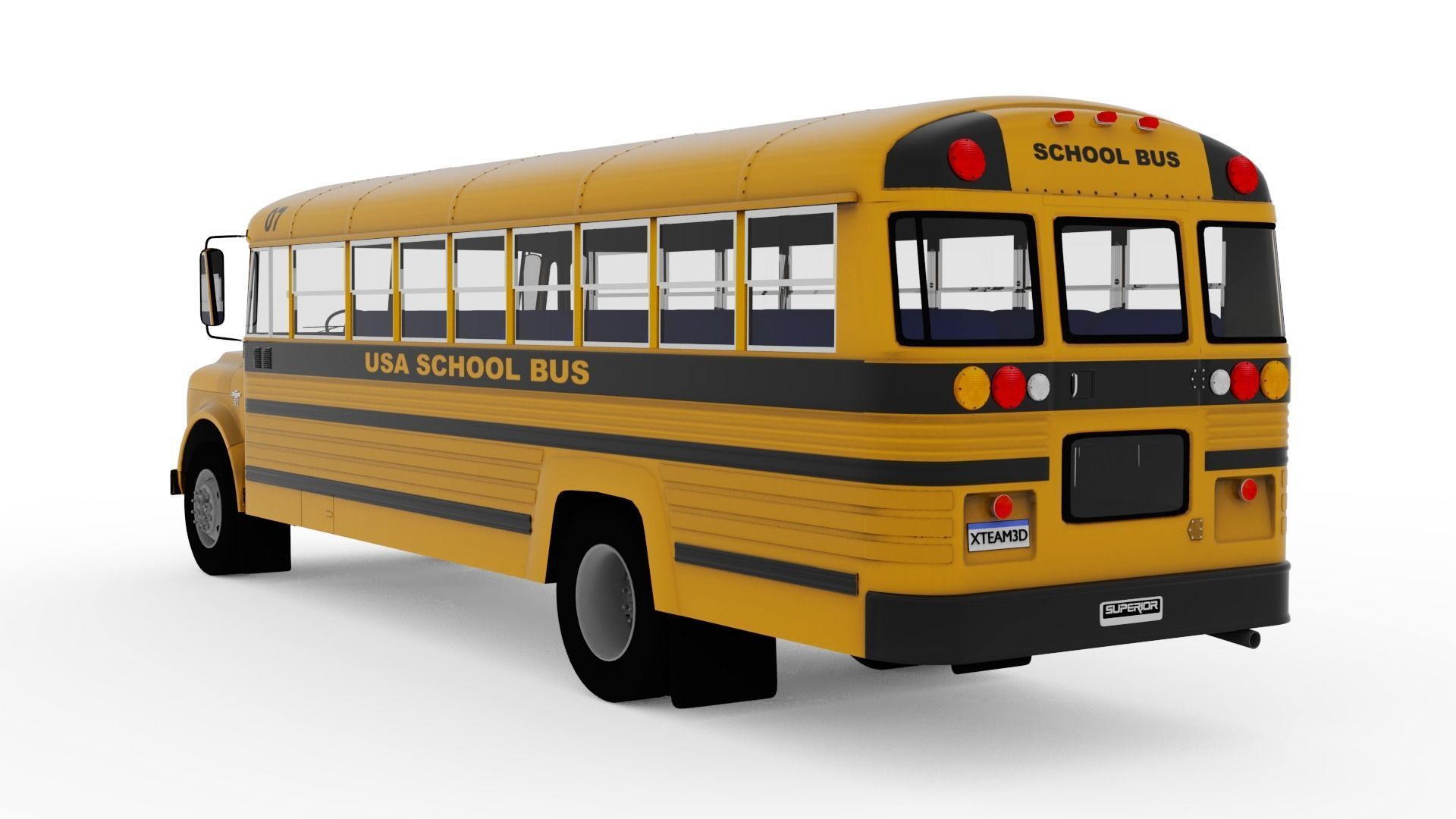 School Bus Superior C50 3D model_2
