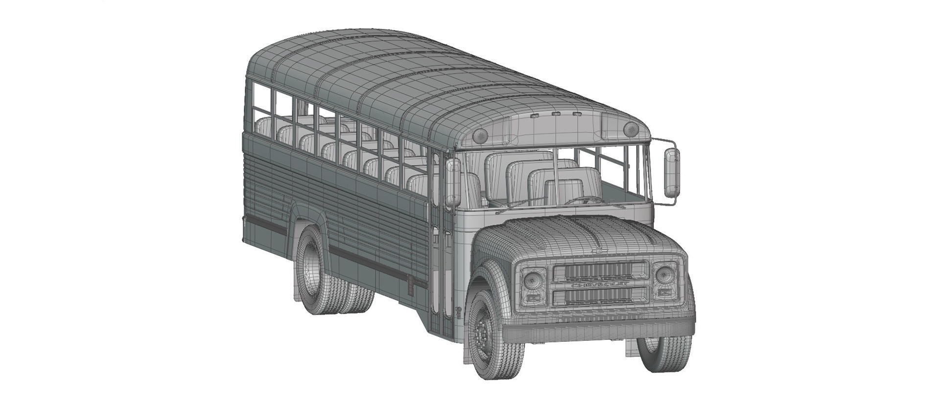 School Bus Superior C50 3D model_23