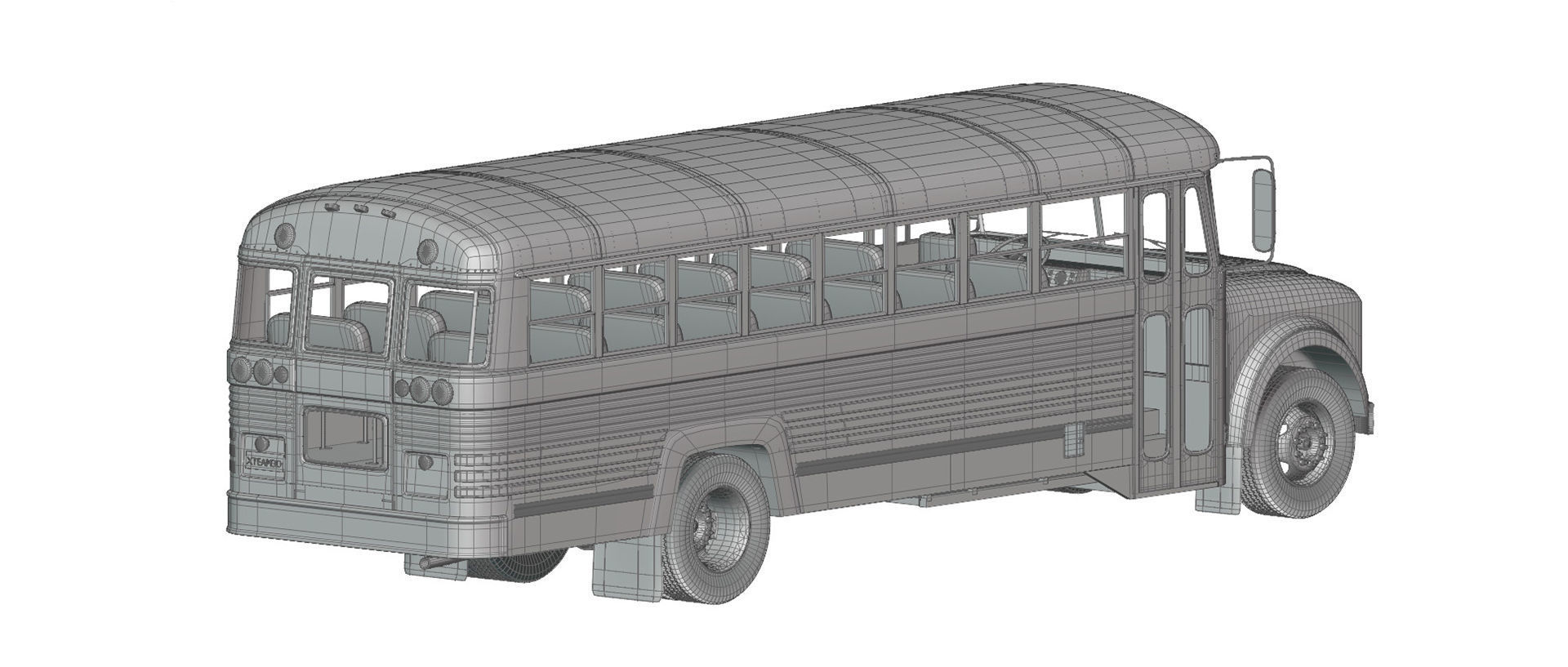 School Bus Superior C50 3D model_25