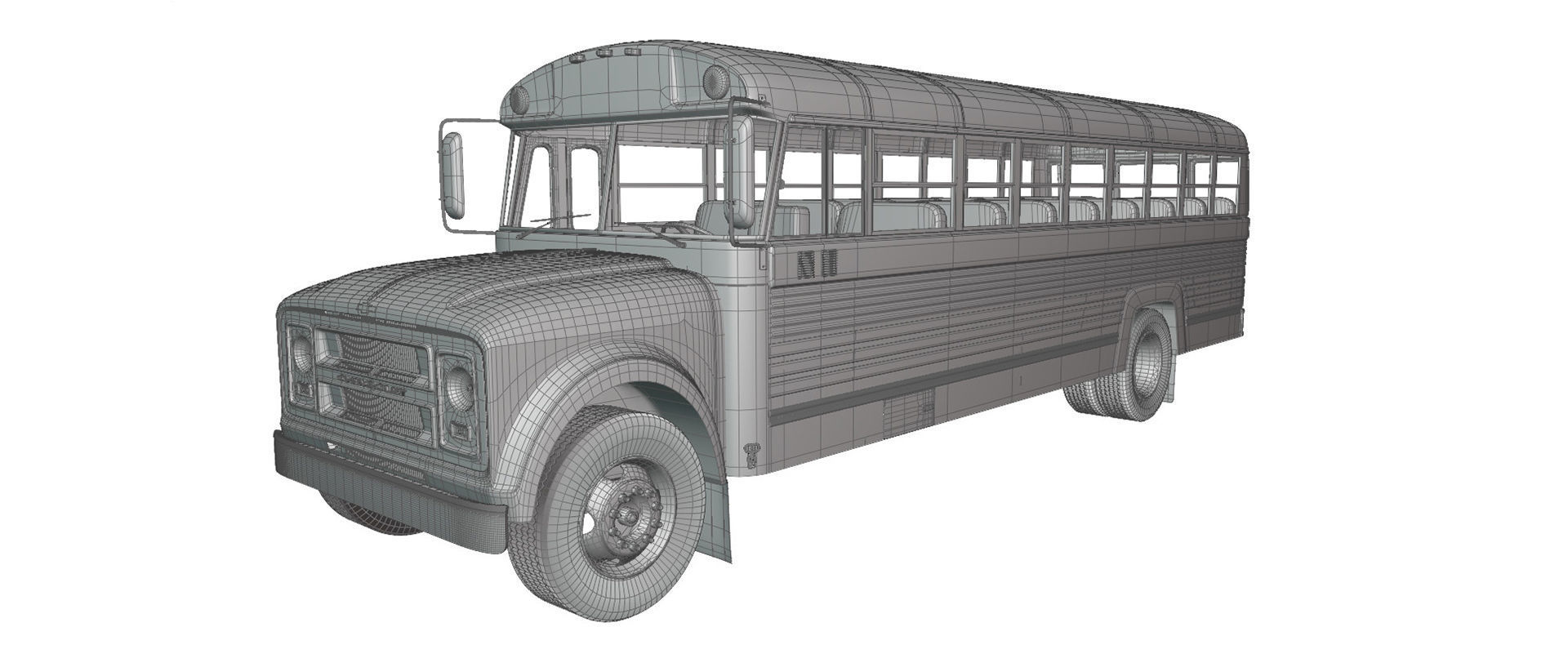 School Bus Superior C50 3D model_22