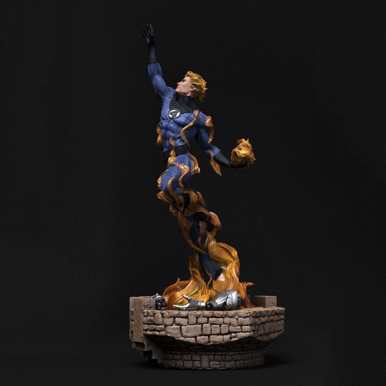 Human Tourch Statues 3D Model Ready to Print STL 3D print model_1