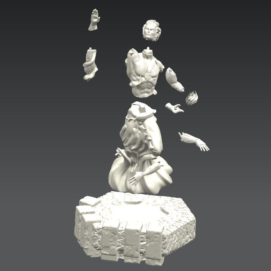 Human Tourch Statues 3D Model Ready to Print STL 3D print model_4
