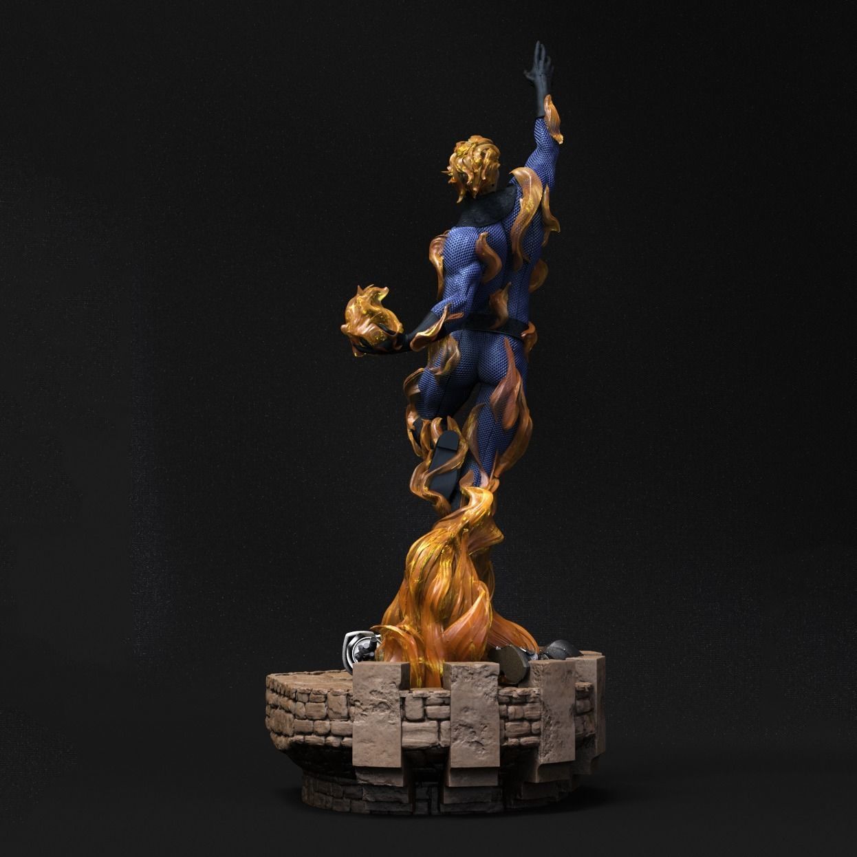 Human Tourch Statues 3D Model Ready to Print STL 3D print model_3