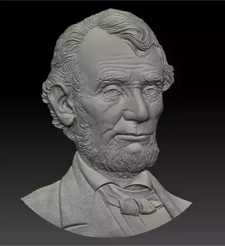 Abraham Lincoln - portrait - relief -2022 3D print model