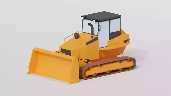 Low Poly Buldozer bulldozer