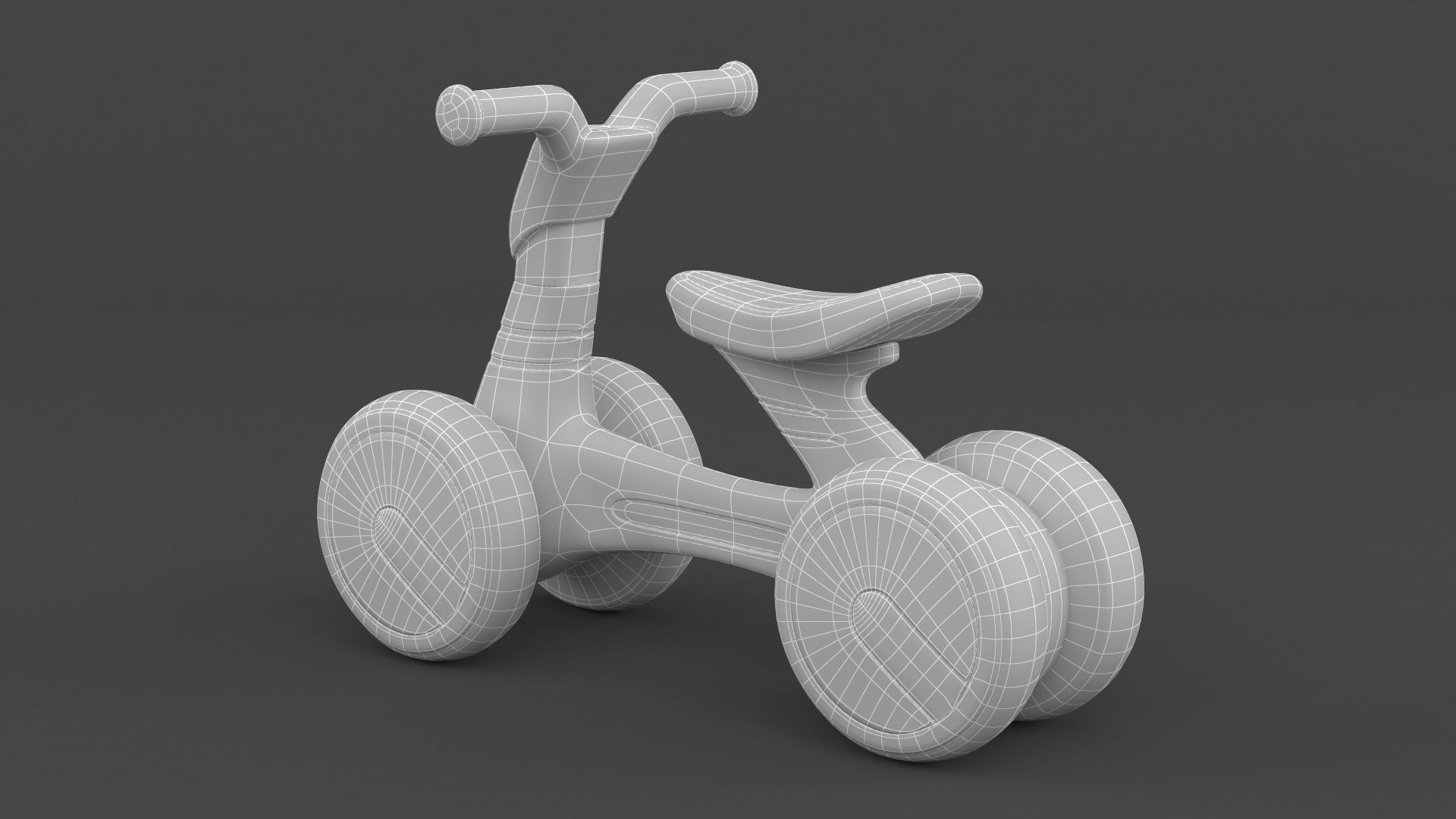 Baby Balance Bike 3D model_9