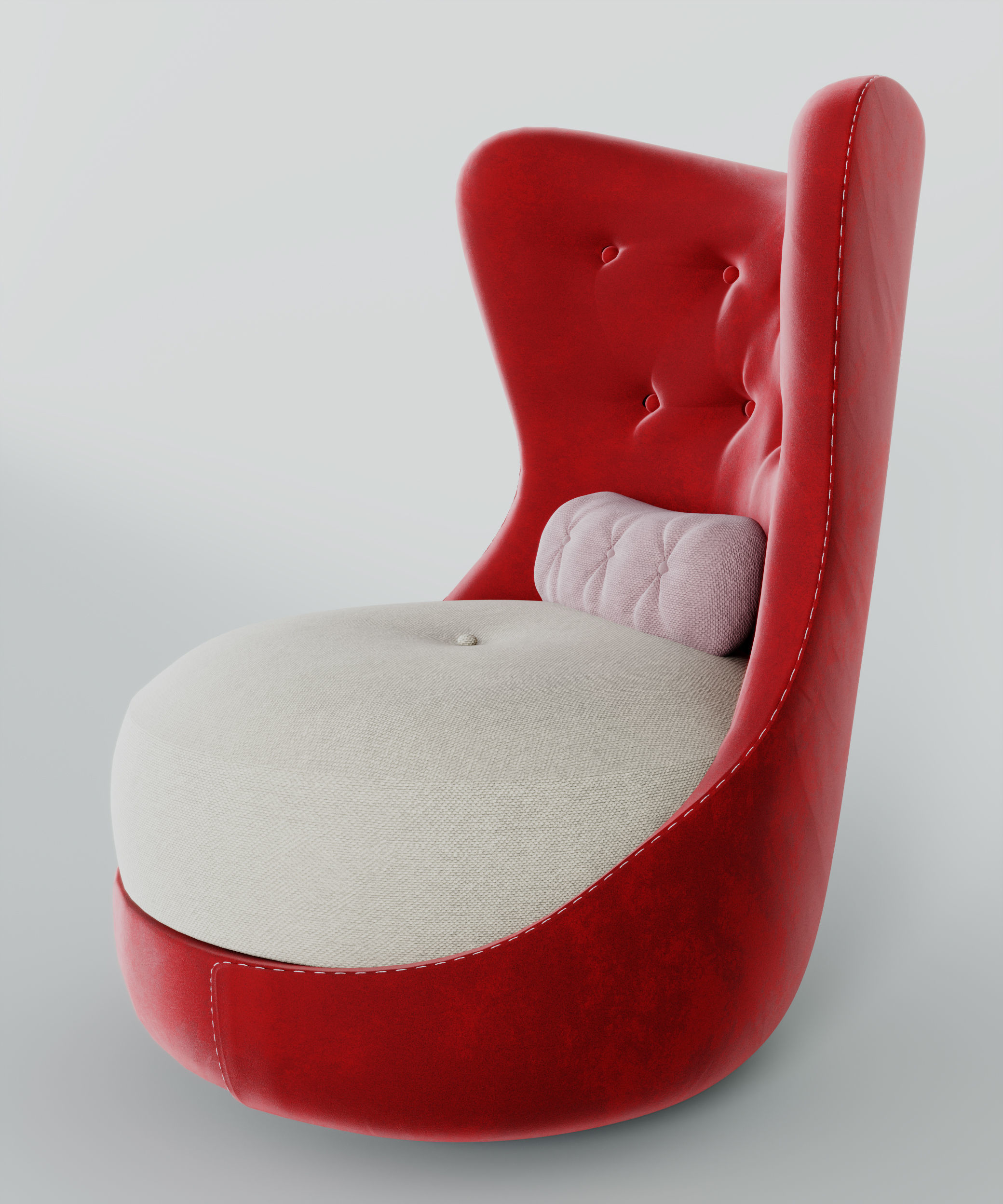 Sofa Amal single 3D model_2