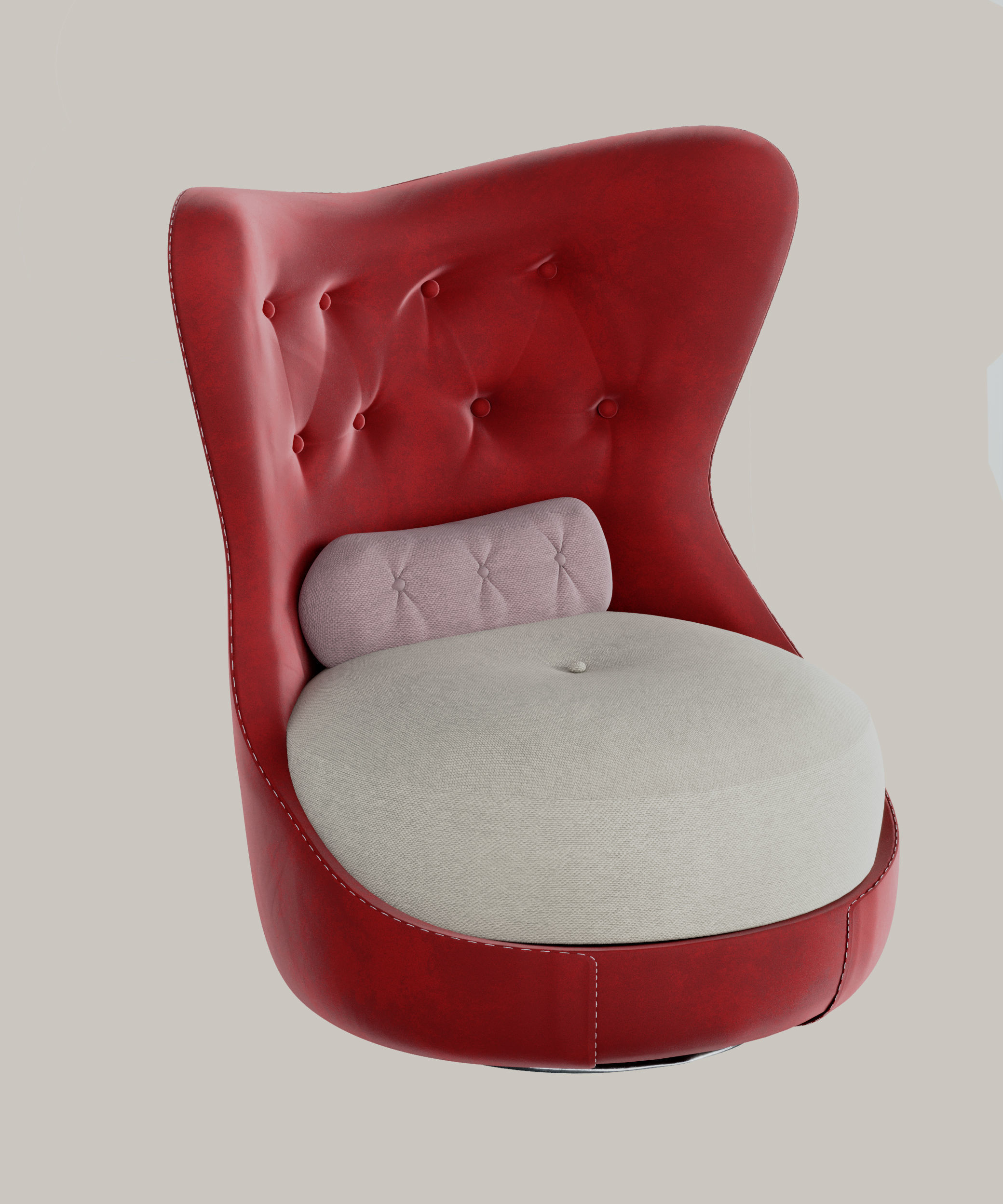 Sofa Amal single 3D model_1