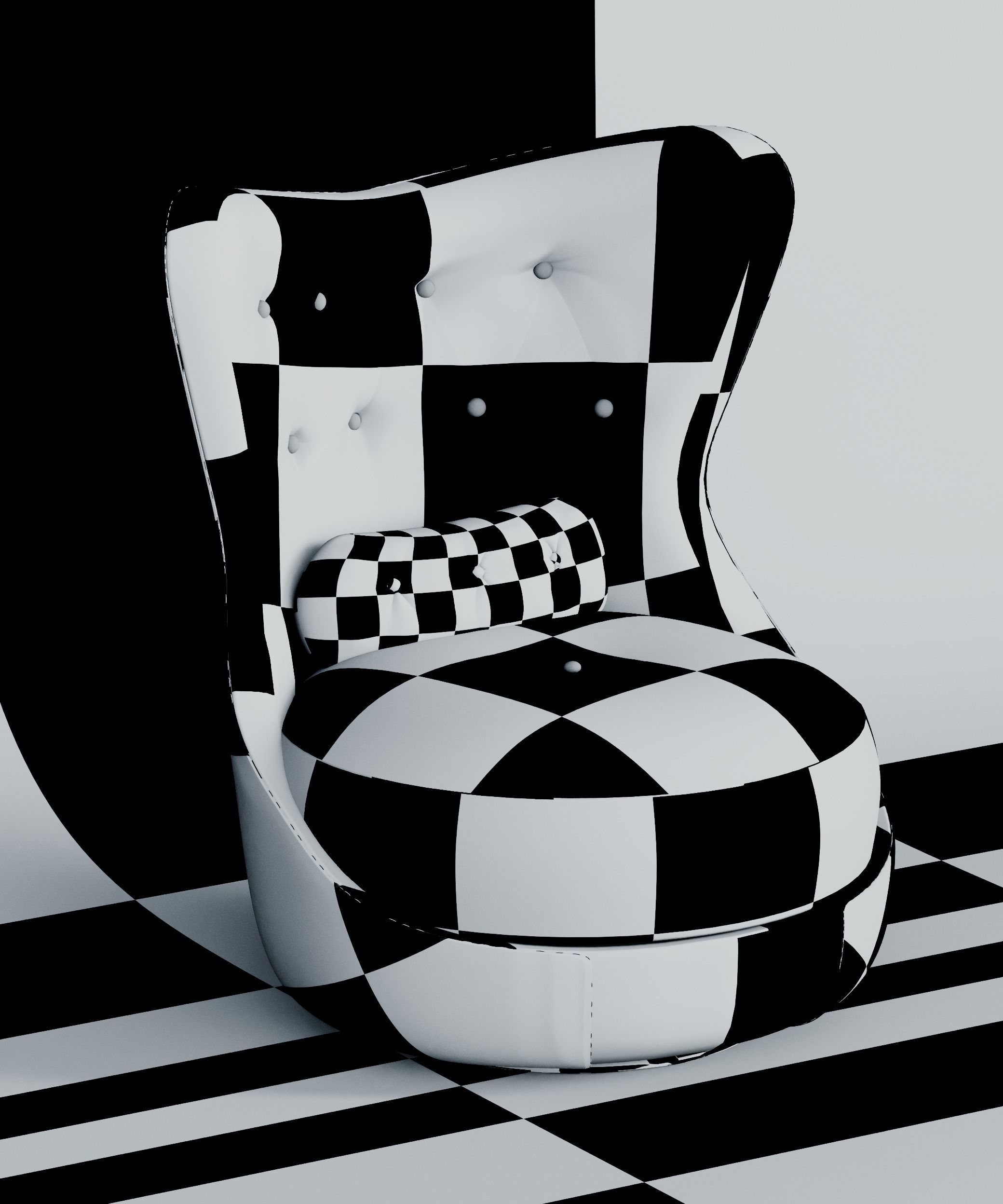 Sofa Amal single 3D model_4