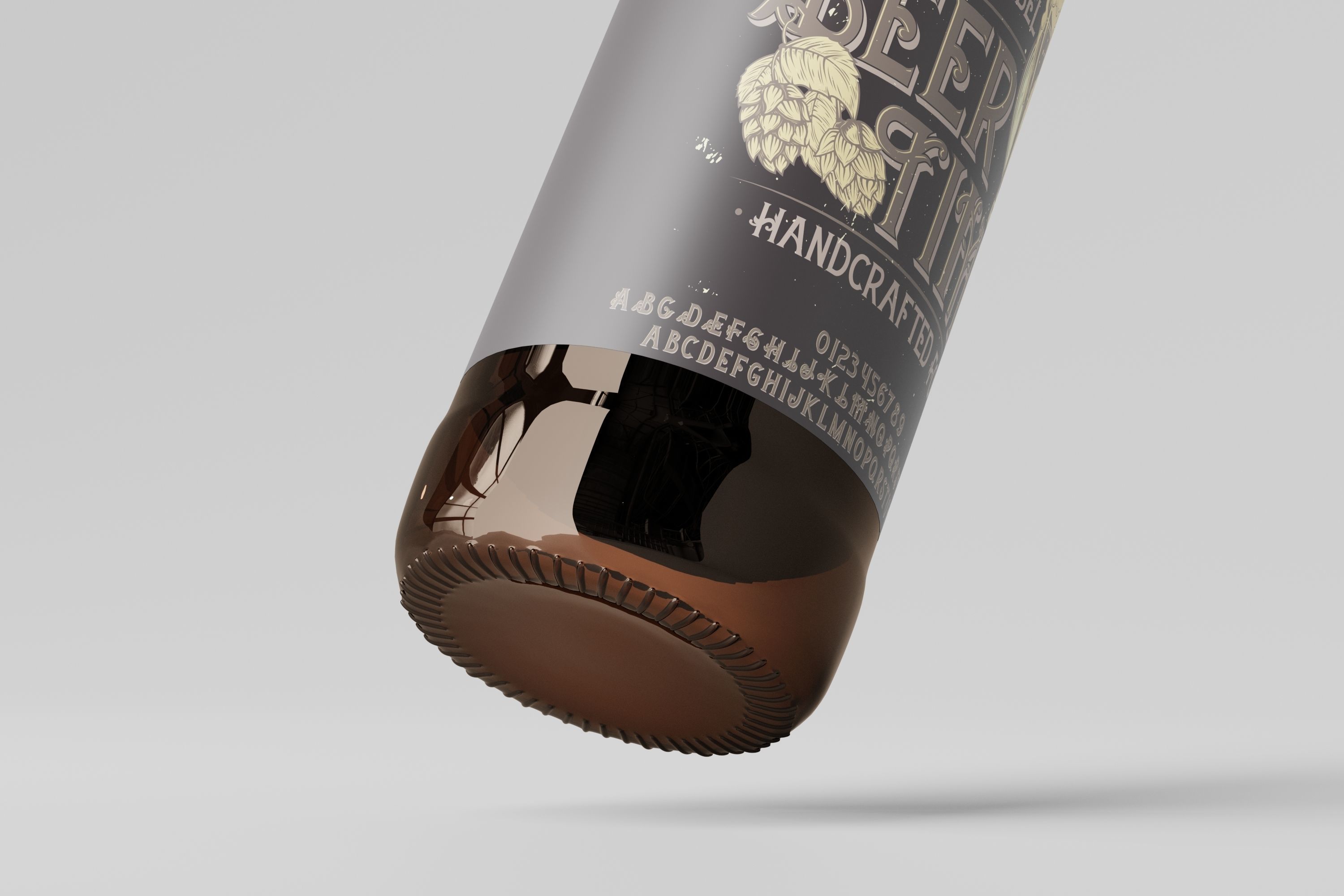 Beer Bottle 3D model_4