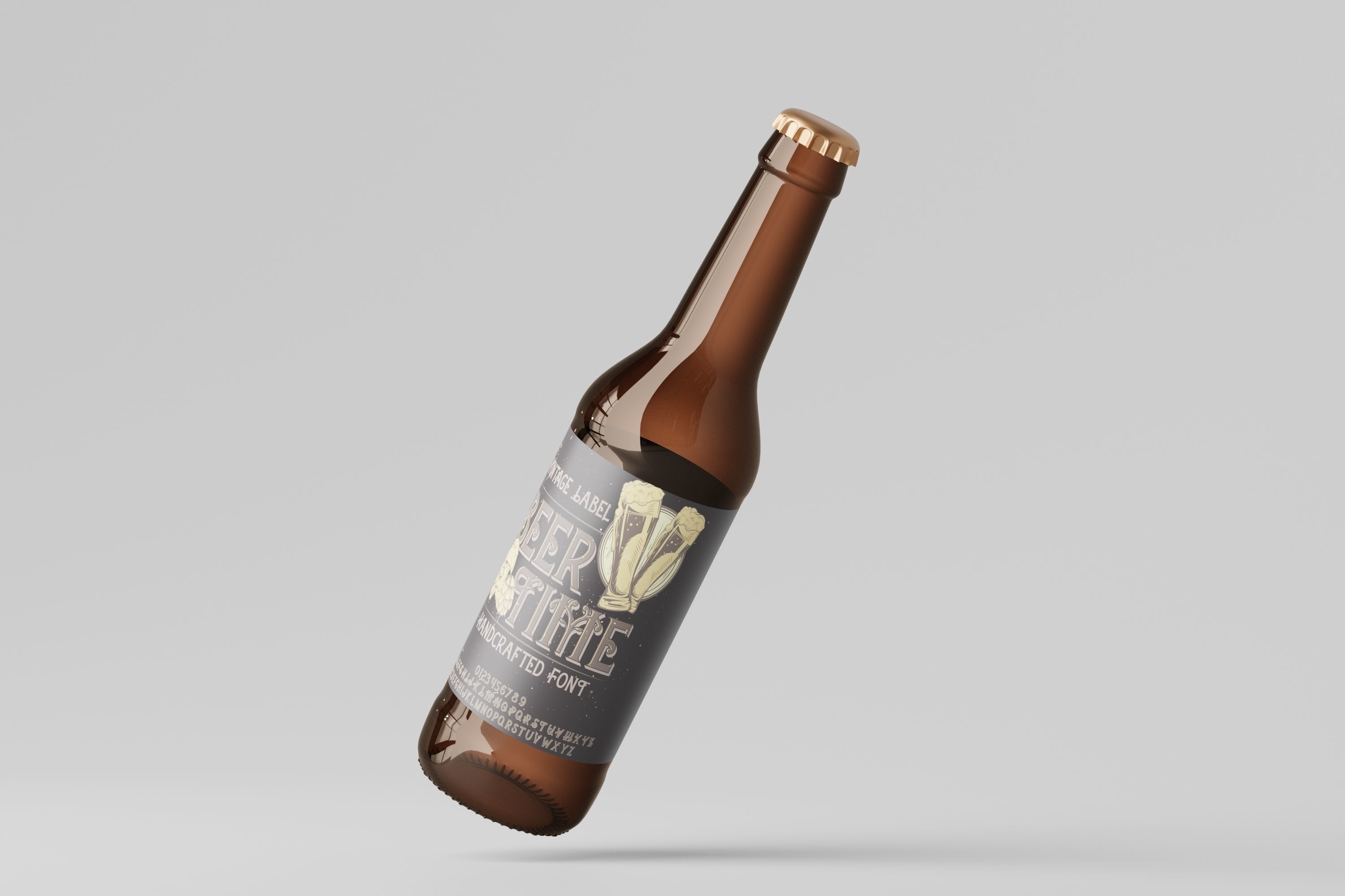 Beer Bottle 3D model_2