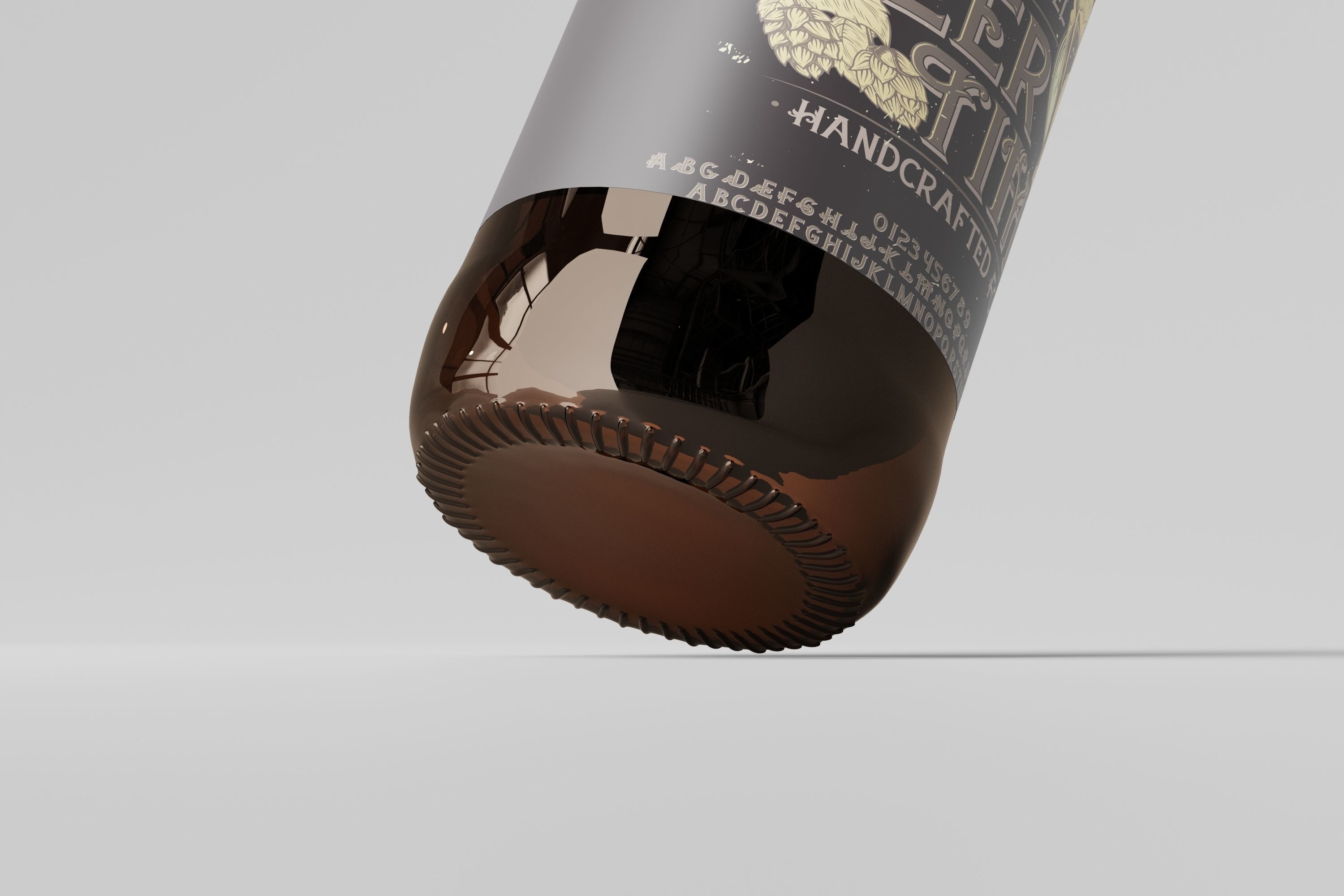 Beer Bottle 3D model_4