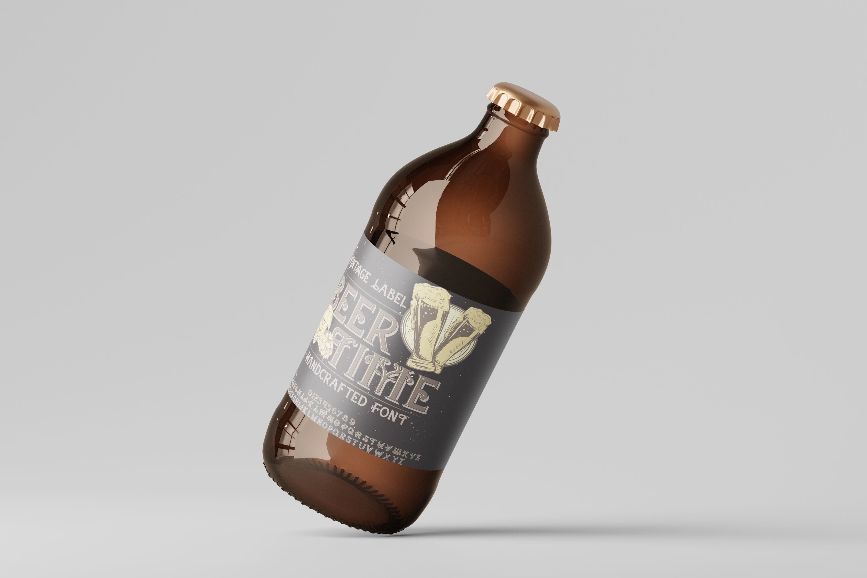 Beer Bottle 3D model_2
