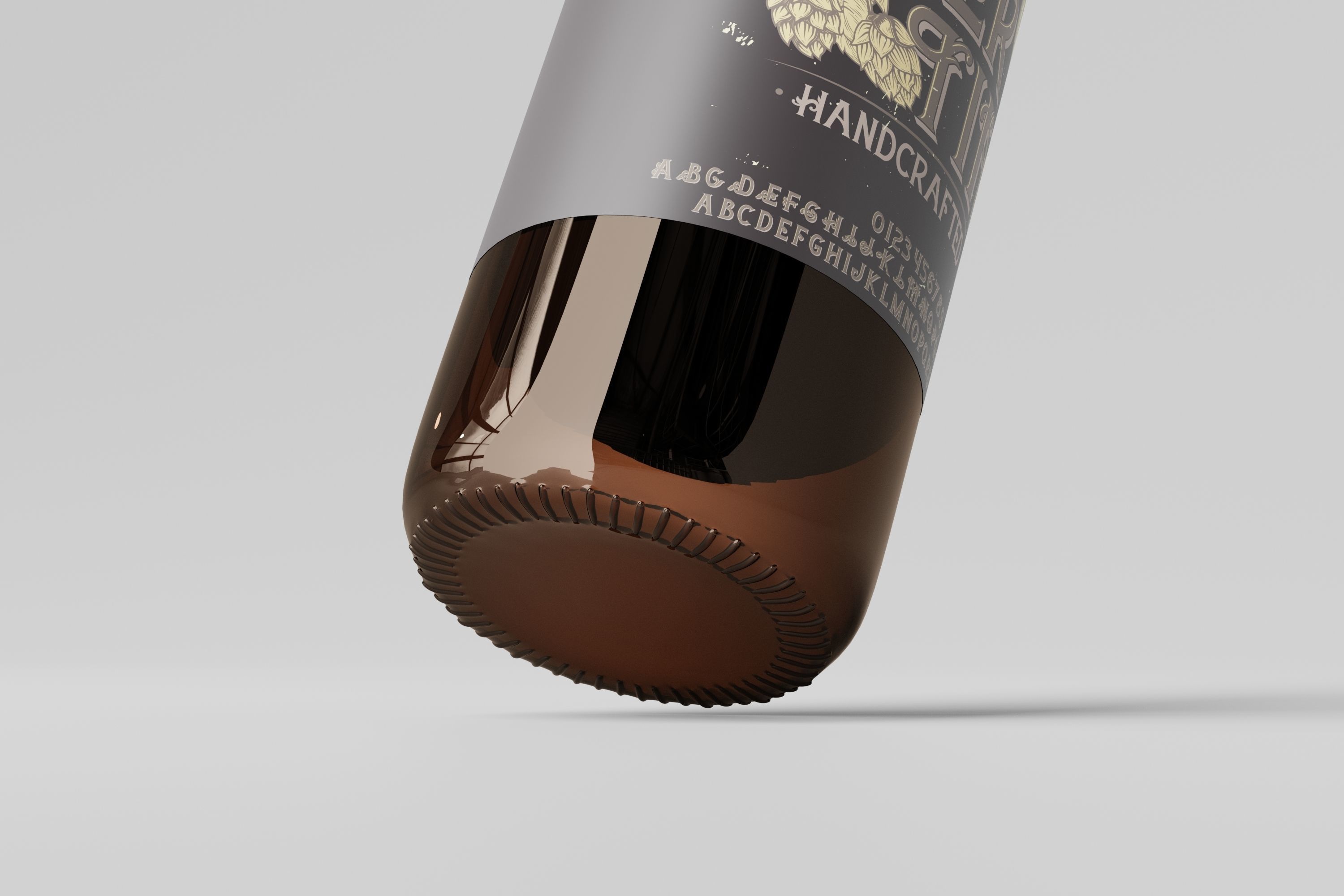 Beer Bottle 3D model_4
