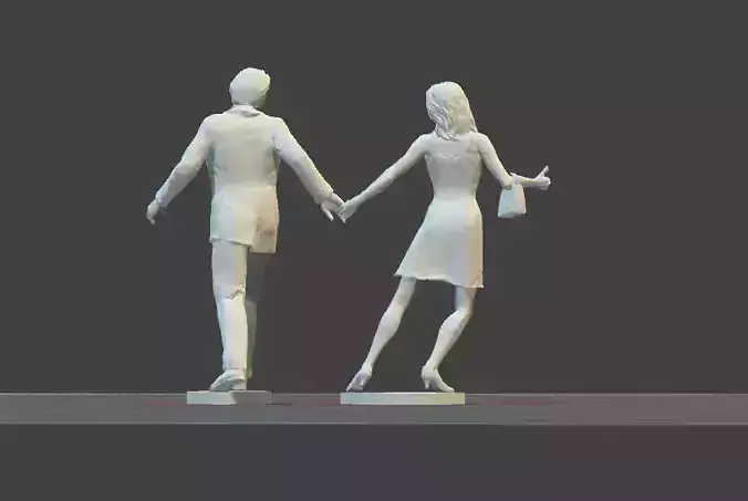 Couple of civilians toy soldiers 3D print model