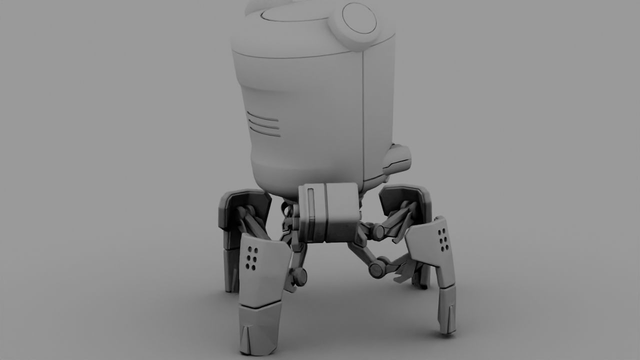 VILLAIN  BOT rigged - animated character 3D model_19