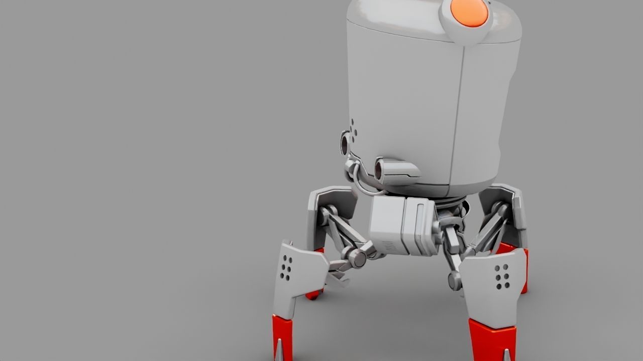 VILLAIN  BOT rigged - animated character 3D model_7