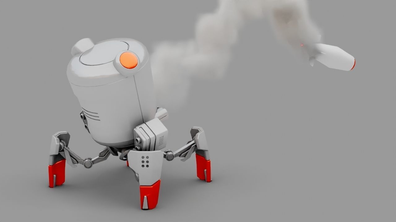 VILLAIN  BOT rigged - animated character 3D model_15