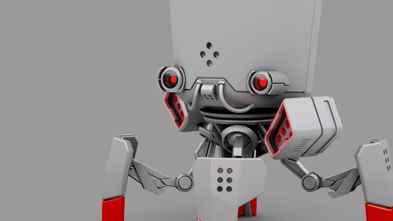 VILLAIN  BOT rigged - animated character 3D model_6