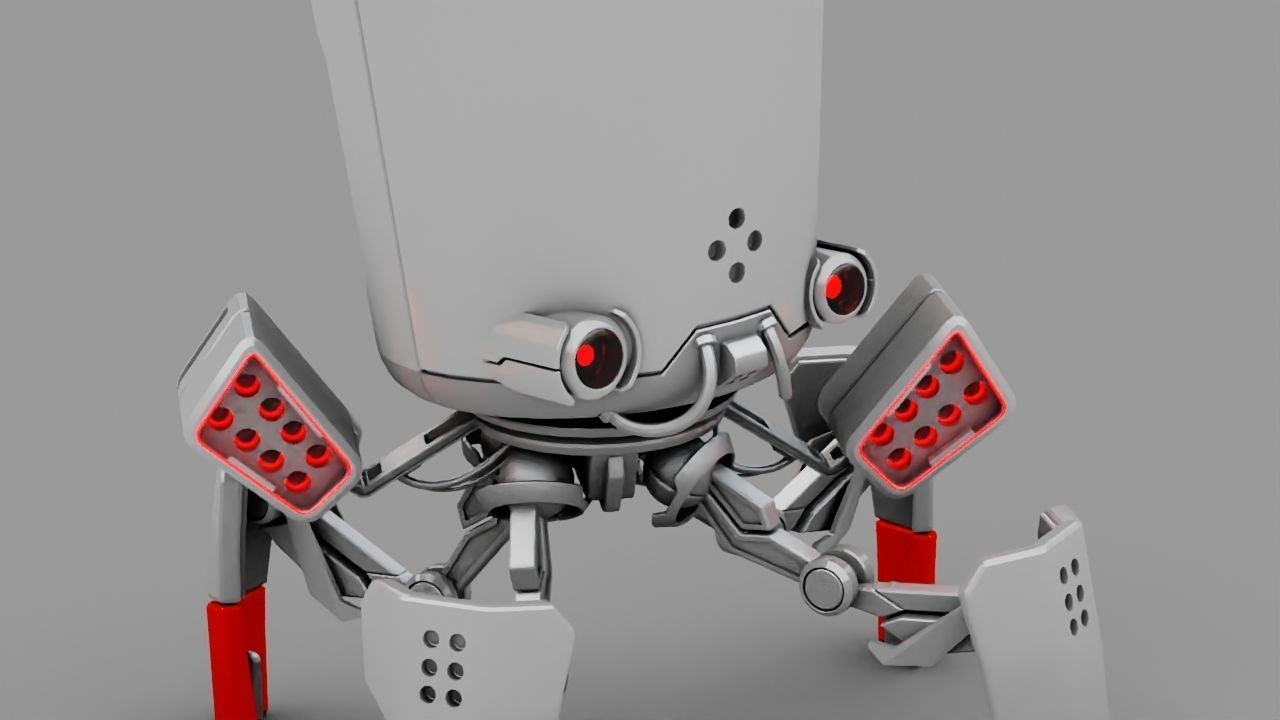 VILLAIN  BOT rigged - animated character 3D model_8