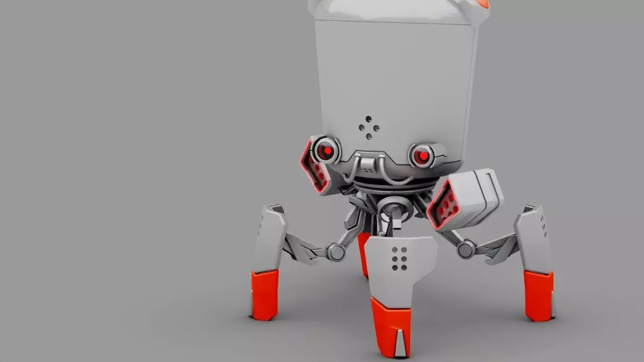 VILLAIN  BOT rigged - animated character 3D model_0