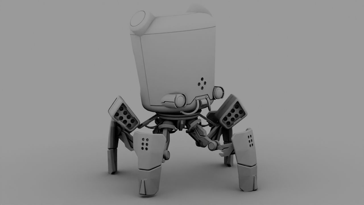 VILLAIN  BOT rigged - animated character 3D model_18