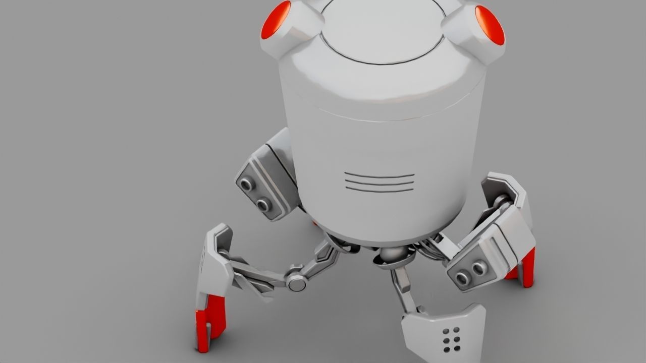 VILLAIN  BOT rigged - animated character 3D model_10