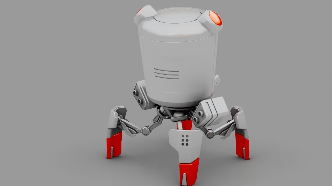 VILLAIN  BOT rigged - animated character 3D model_4