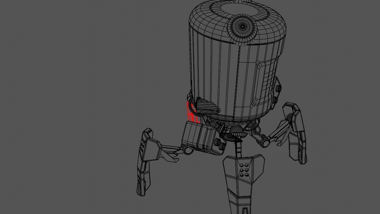 VILLAIN  BOT rigged - animated character 3D model_26