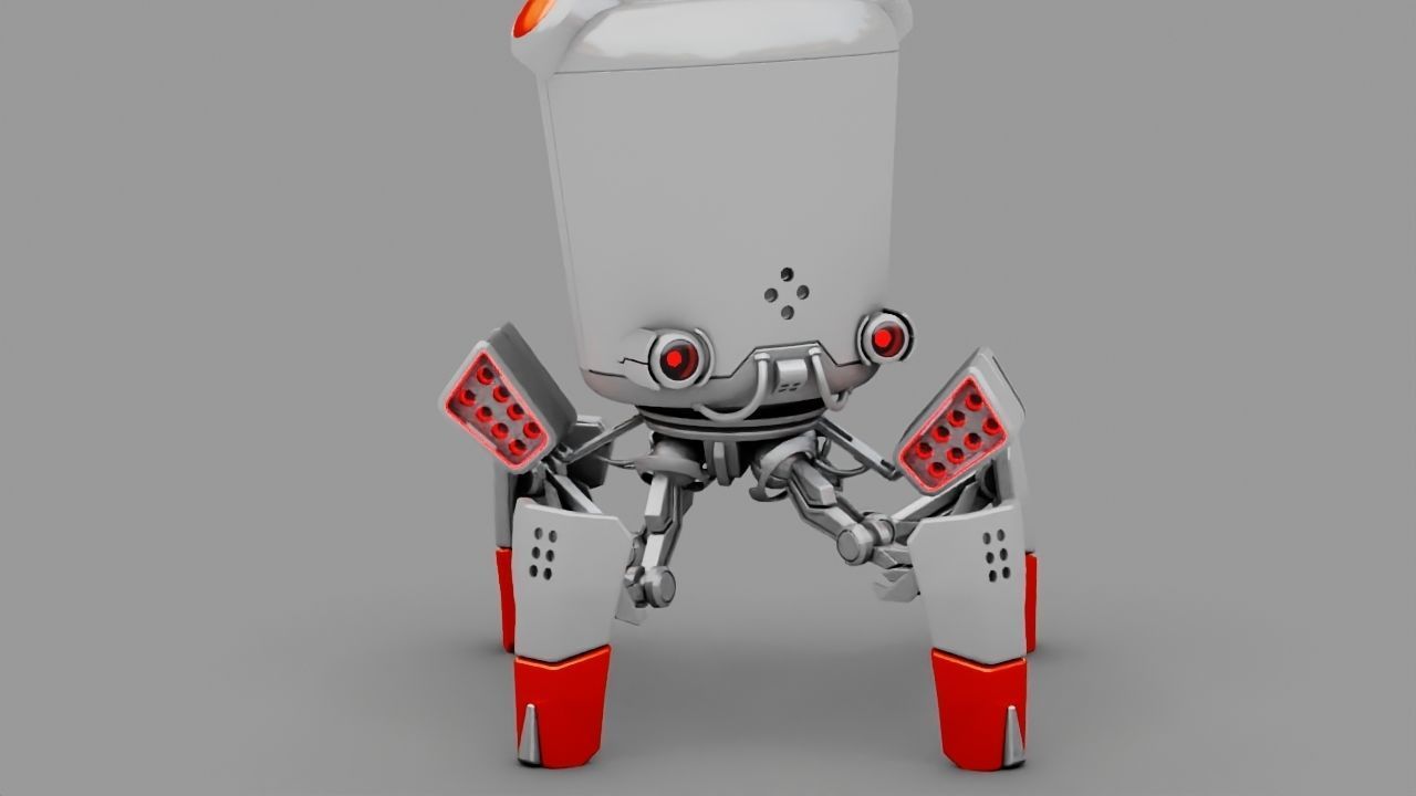 VILLAIN  BOT rigged - animated character 3D model_2