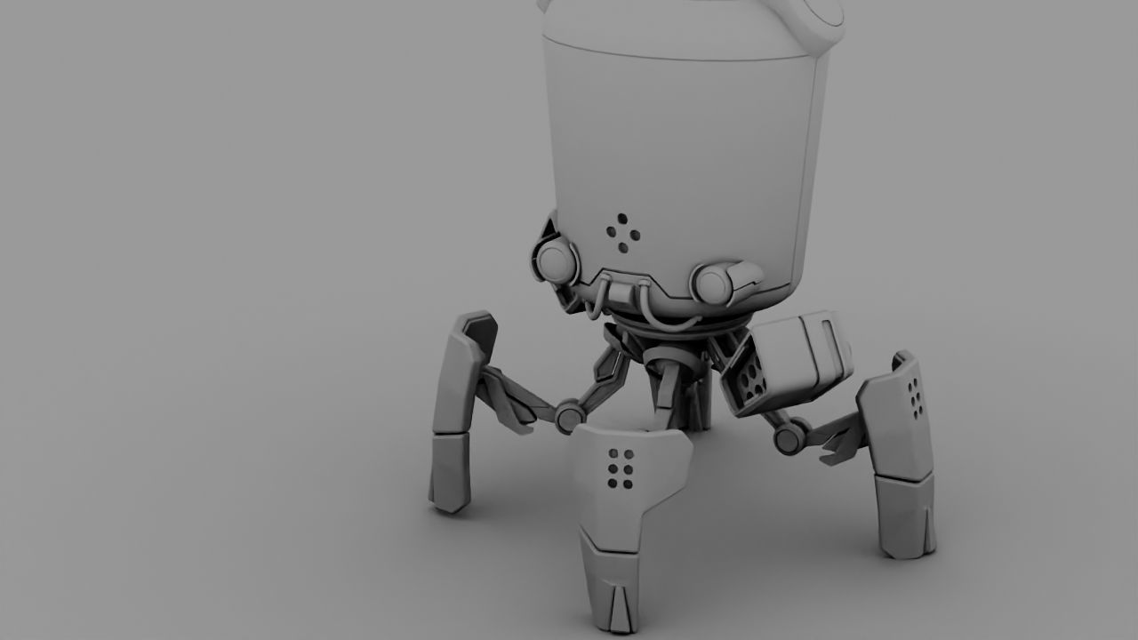 VILLAIN  BOT rigged - animated character 3D model_22