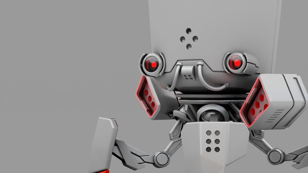 VILLAIN  BOT rigged - animated character 3D model_12