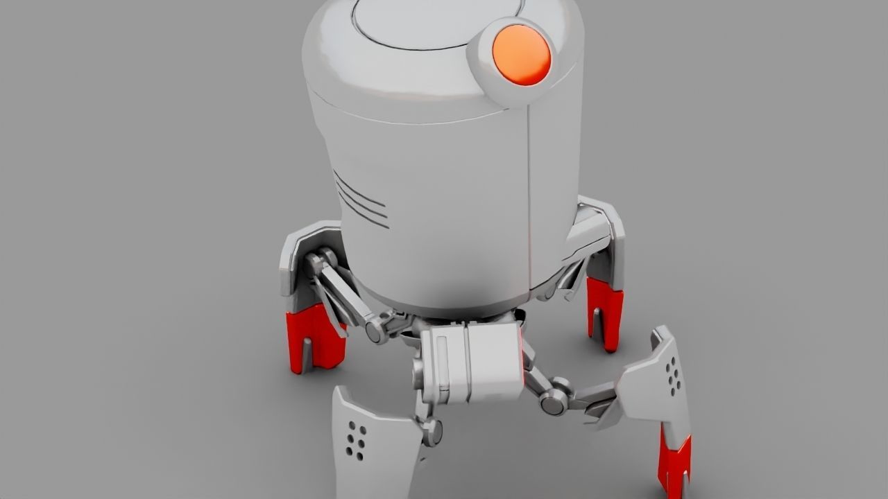 VILLAIN  BOT rigged - animated character 3D model_9