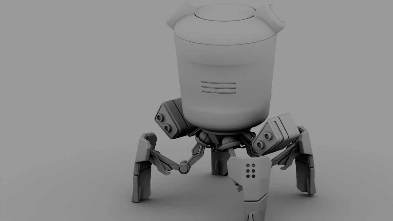 VILLAIN  BOT rigged - animated character 3D model_20