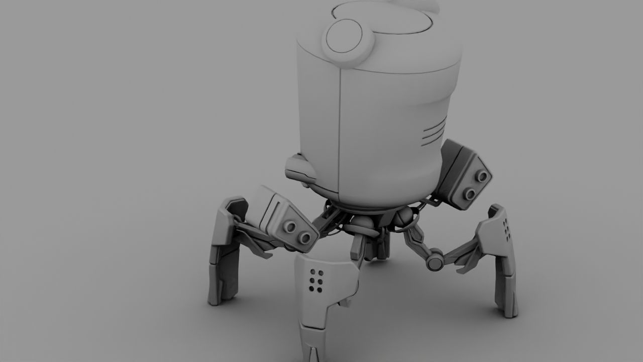 VILLAIN  BOT rigged - animated character 3D model_21