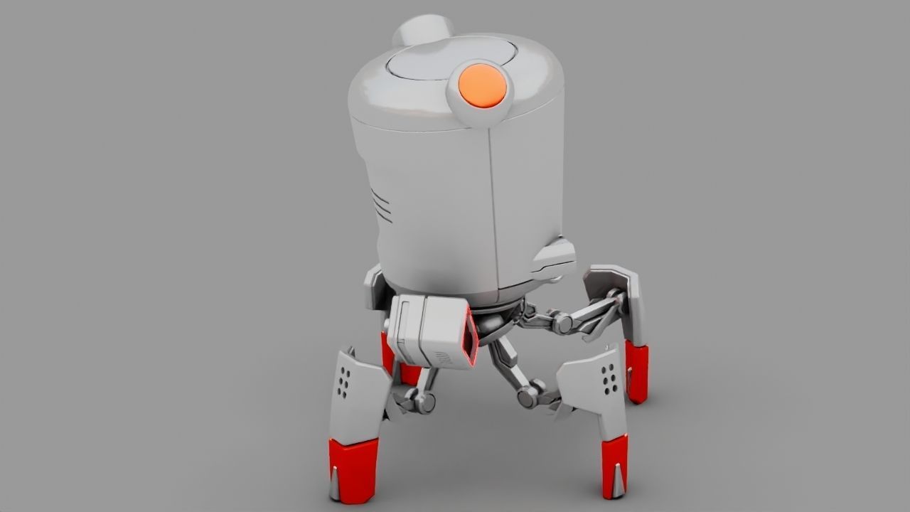 VILLAIN  BOT rigged - animated character 3D model_3