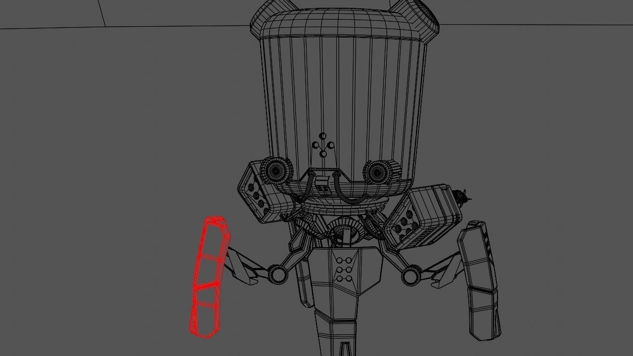 VILLAIN  BOT rigged - animated character 3D model_24