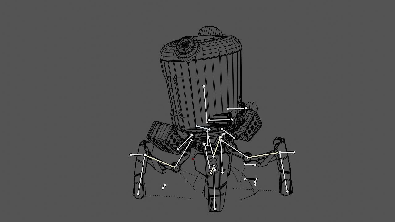 VILLAIN  BOT rigged - animated character 3D model_28
