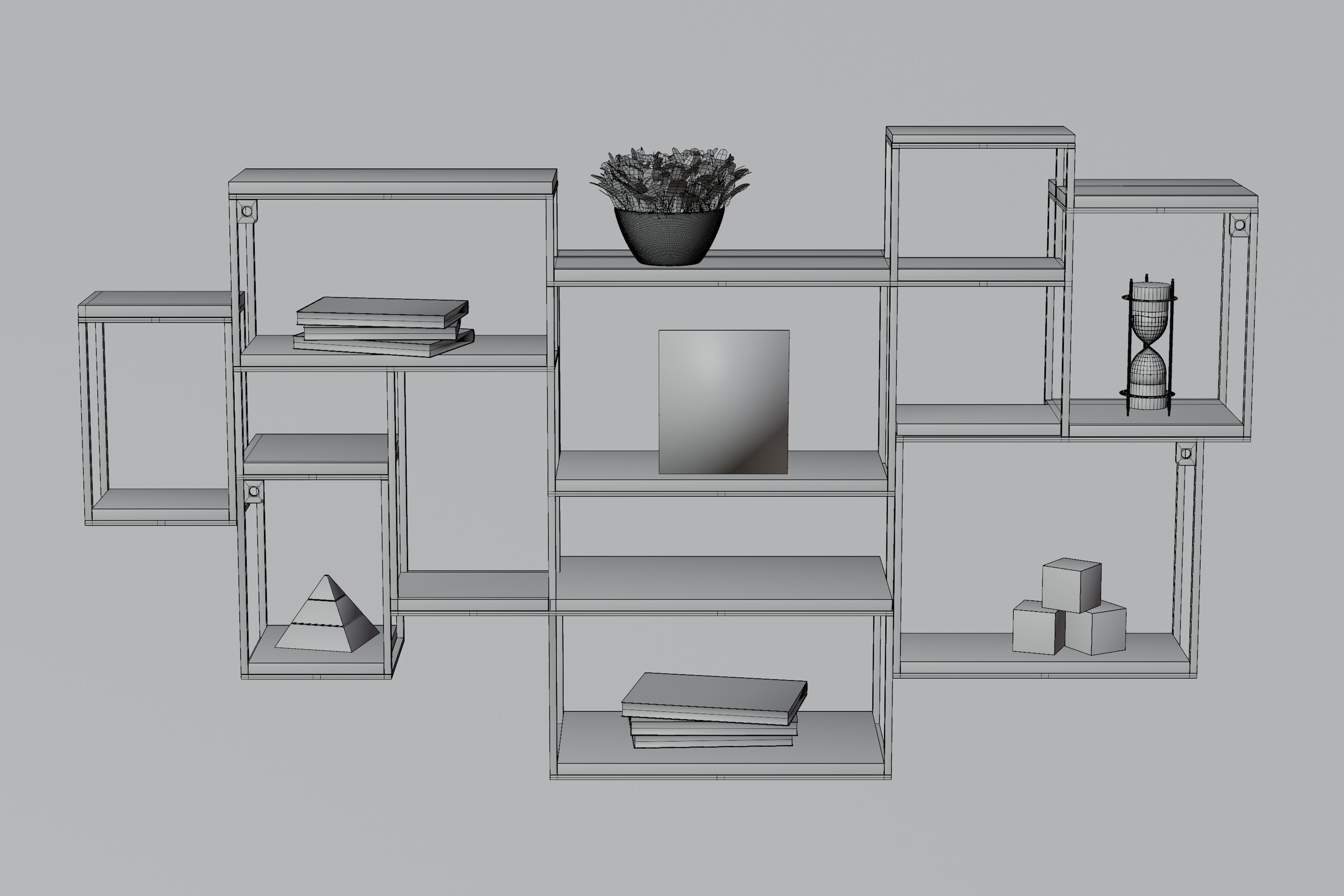 Modern Shelves 3D model_10