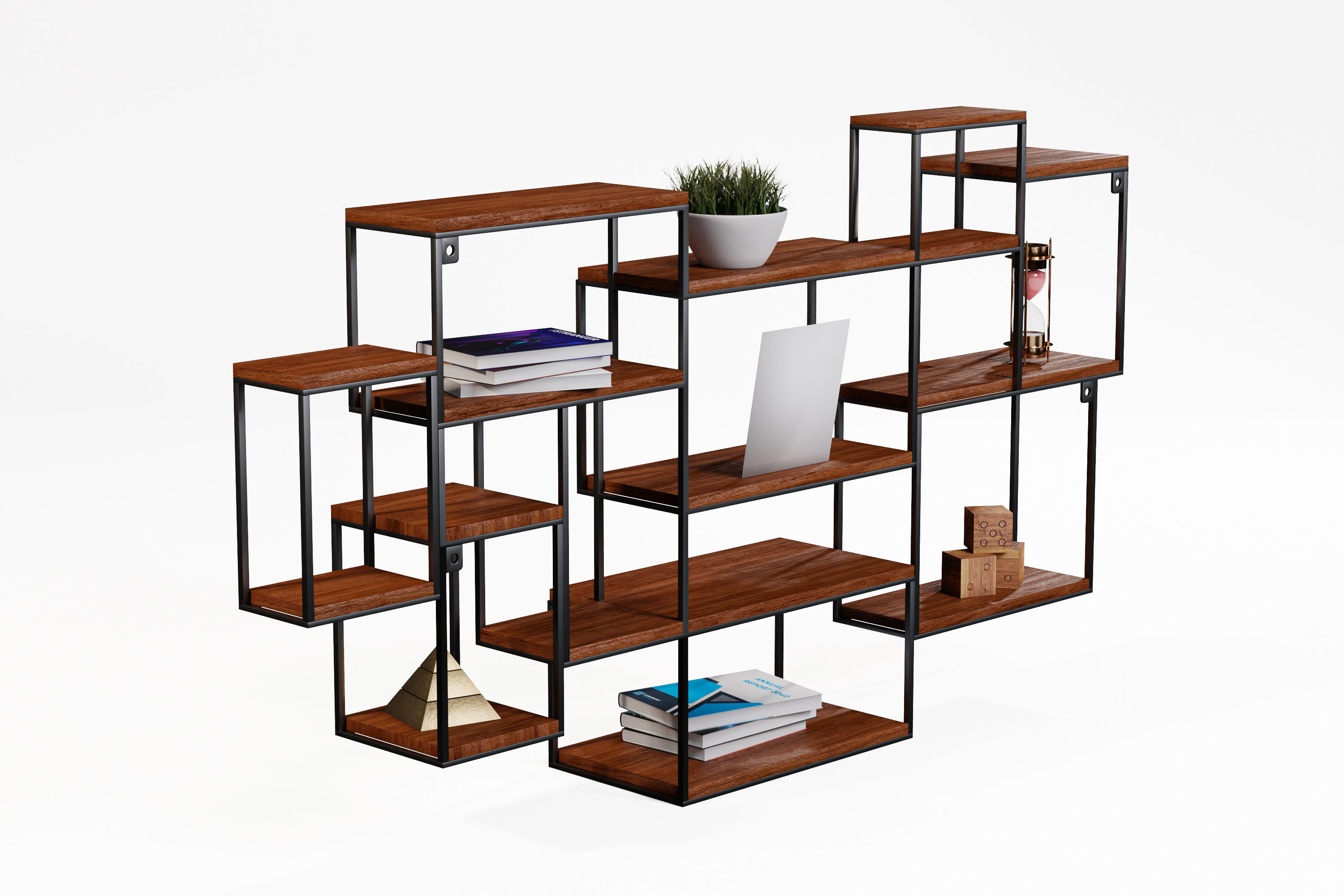Modern Shelves 3D model_11
