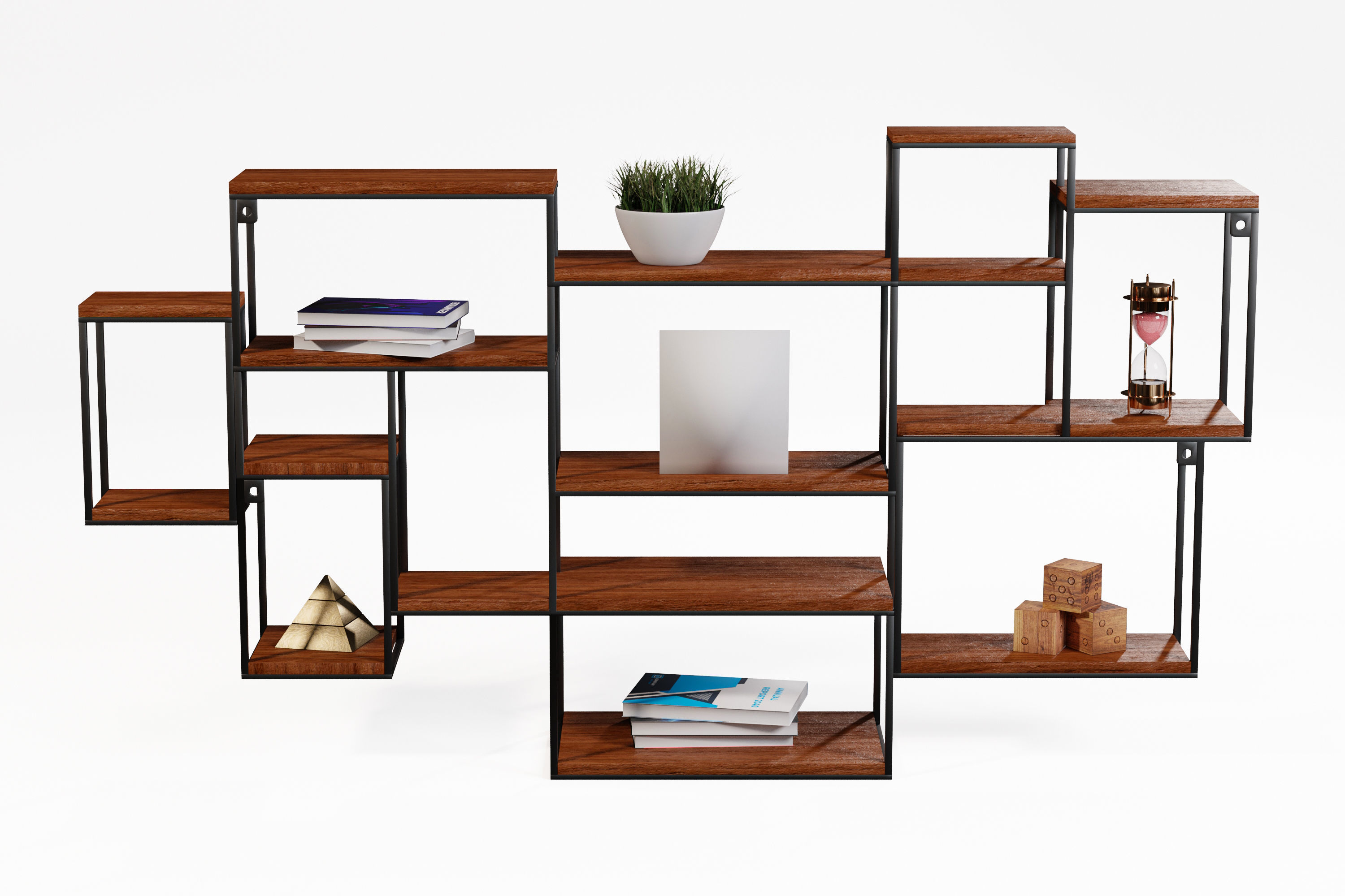 Modern Shelves 3D model_9