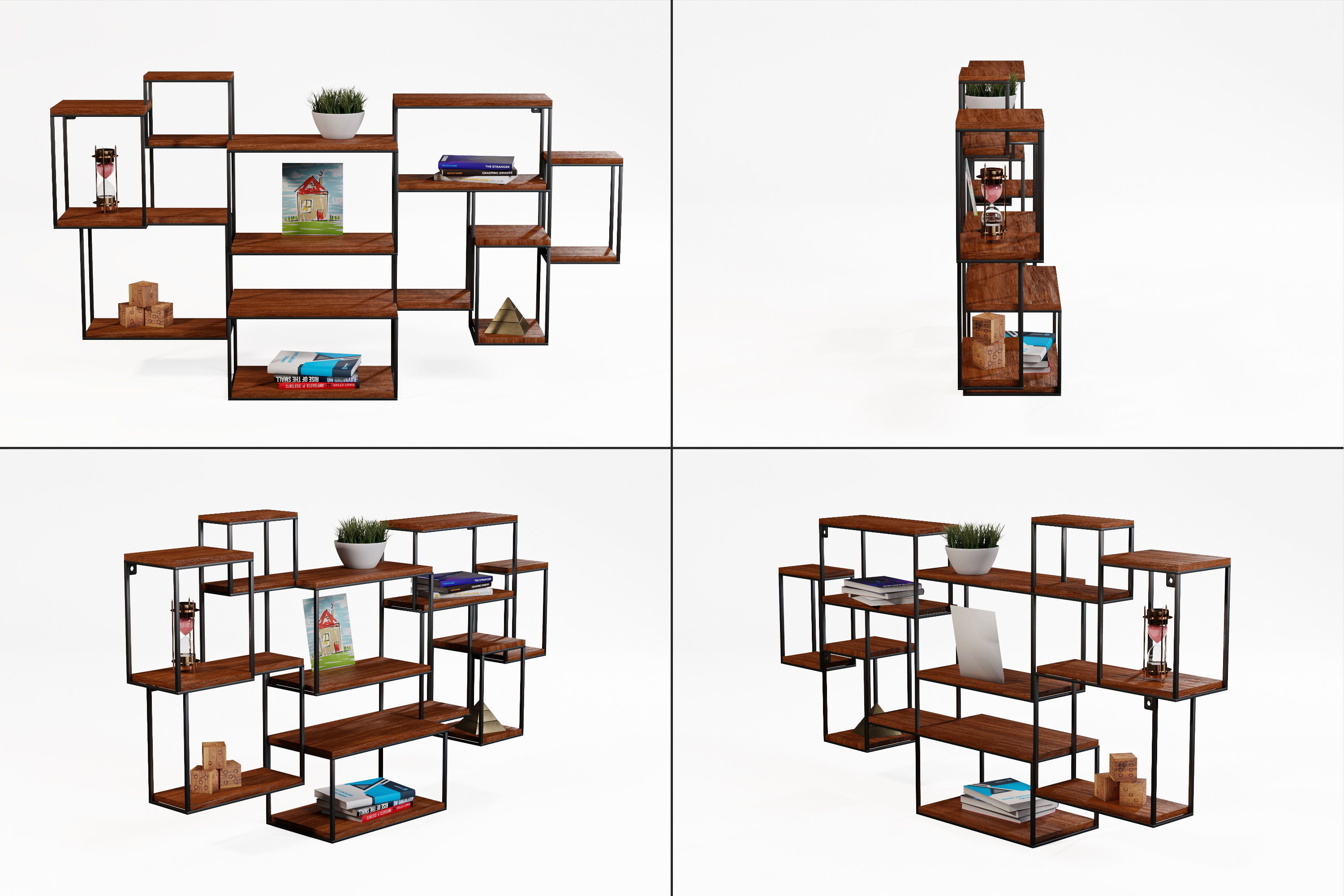 Modern Shelves 3D model_1