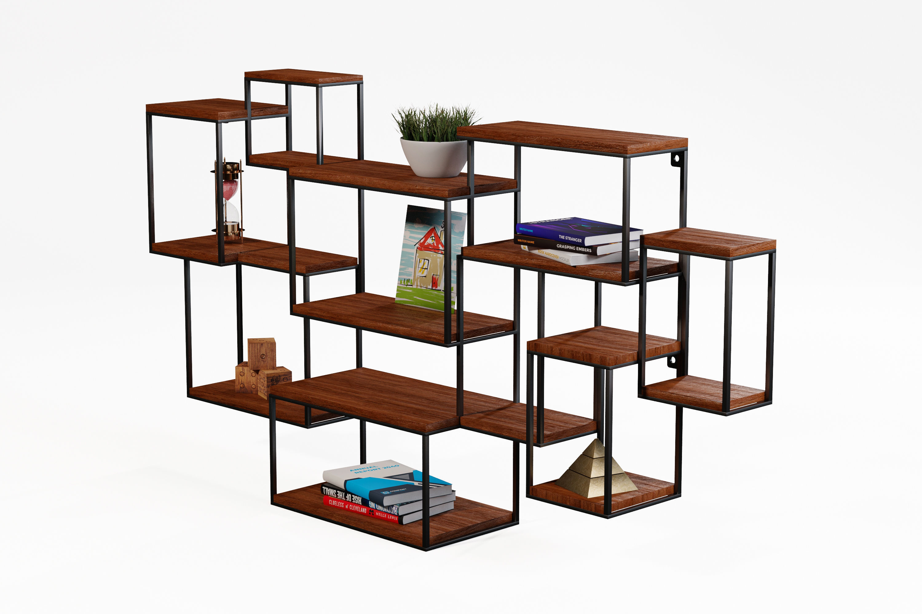 Modern Shelves 3D model_15