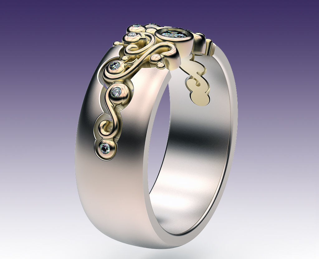 Ring Tracery  3D print model_3