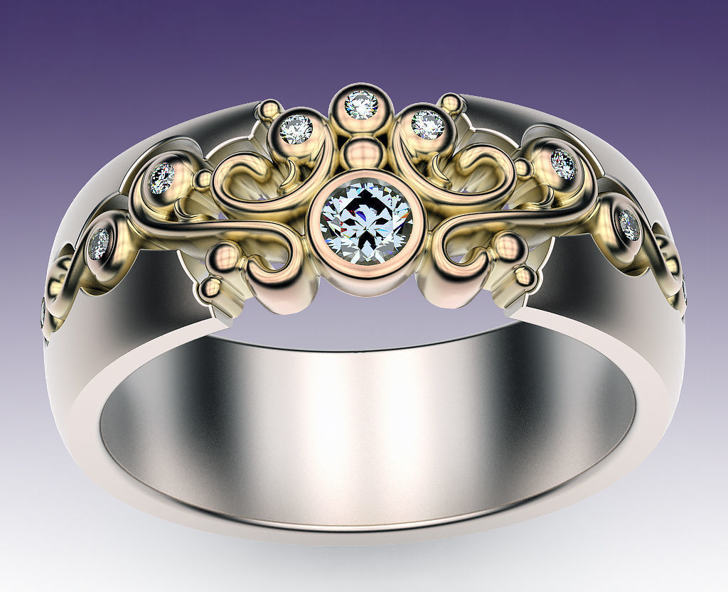 Ring Tracery  3D print model_1