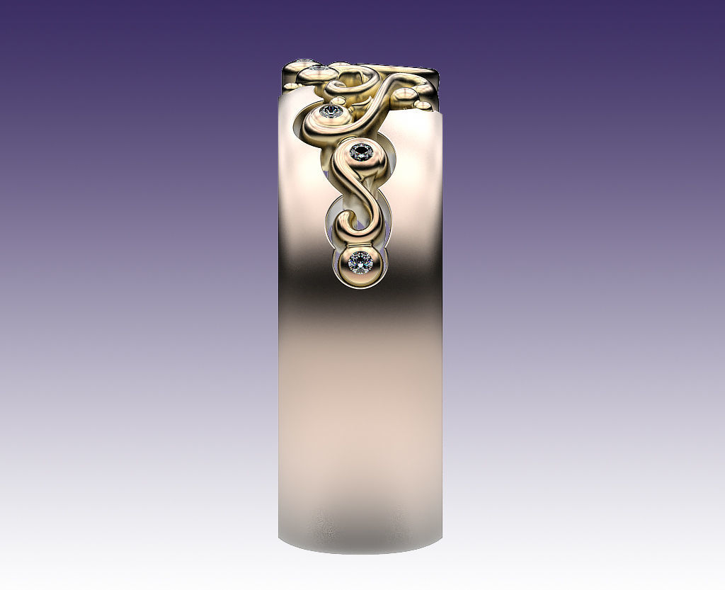 Ring Tracery  3D print model_5